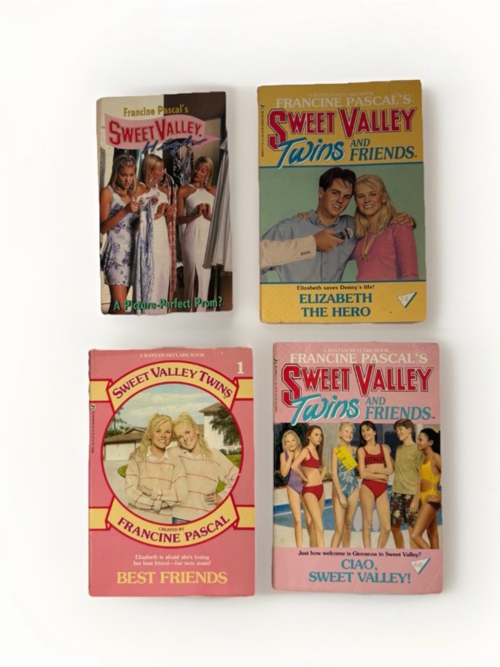 Vintage Sweet Valley High Twins Books Lot 4 Francine Pascal 90s YA Paperback